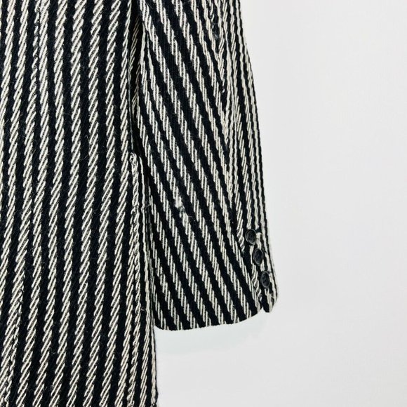 Christian Dior Vintage Black and Cream Striped Wool Tailored Blazer Jacket UK 14 - Picture 12 of 12